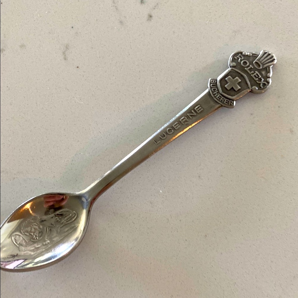 Vintage 4" Rolex Bucherer of Lucerne Switzerland CB Souvenir Collector Spoon